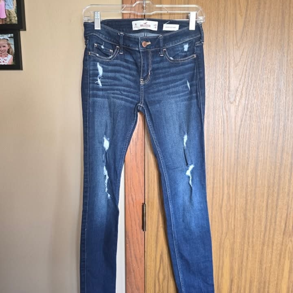 Women's Blue Distressed Jeans